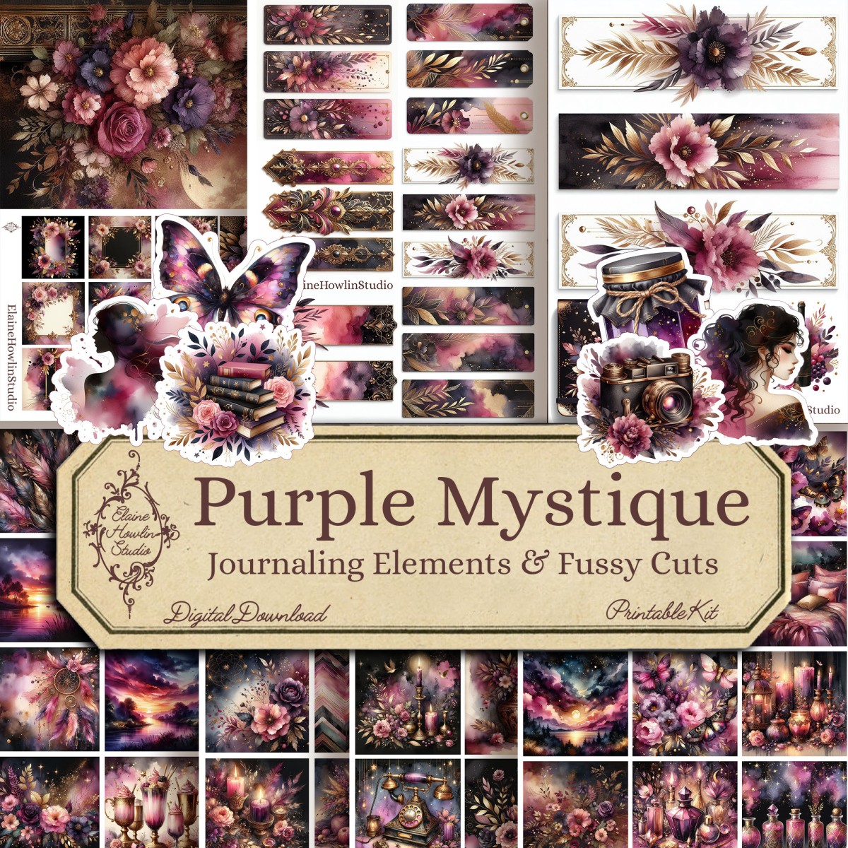 Purple Mystique Journaling Elements Kit 💜